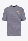 Dsquared2 Summer Lovers Striped Linen T-shirt