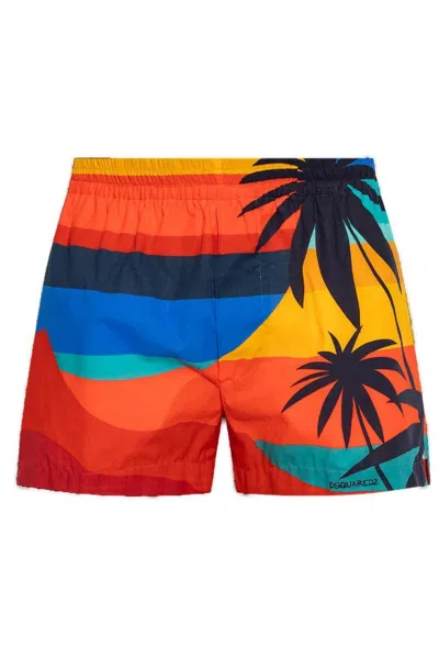DSQUARED2 SUMMER LOVERS SUNSET SHORTS DSQUARED2
