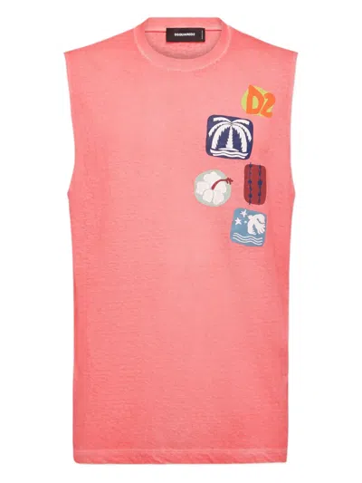 Dsquared2 Summer Lovers T-shirt In Rot