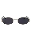 Dsquared2 Logo-detail Oval-frame Sunglasses In Brown