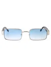 Dsquared2 Rectangle-frame Embellished Sunglasses In Metallic