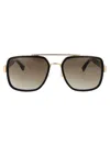 Dsquared2 Gold Black Metal Sunglasses In Black