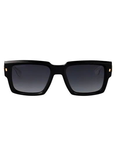 Dsquared2 Black Acetate Sunglasses In Purple
