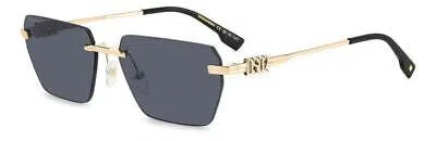Pre-owned Dsquared2 Sunglasses D2 0102/s 807/2k Gold Grey In Gray