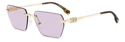 Pre-owned Dsquared2 Sunglasses D2 0102/s Eyr/ur Gold Violet In Purple