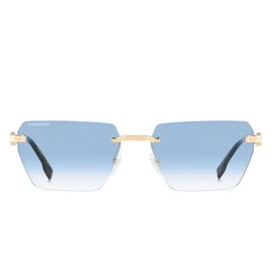 Dsquared2 Sunglasses D2 0102/s Lks Gold/light Blue Unisex In Purple