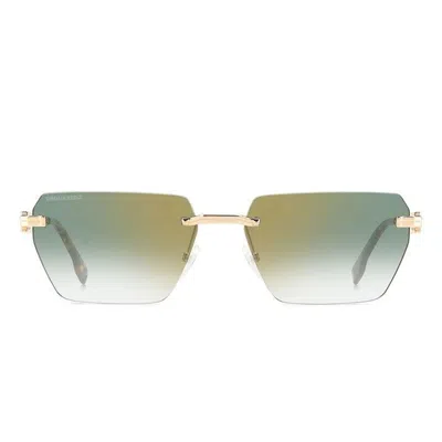 Dsquared2 Sunglasses D2 0102/s Pef Gold/green Gradient Unisex