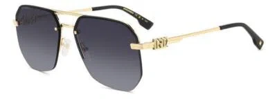 Pre-owned Dsquared2 Sunglasses D2 0103/s Rhl/9o Gold Grey Man In Gray