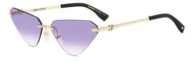 Pre-owned Dsquared2 Sunglasses D2 0108/s S9e/dg Gold Violet In Purple