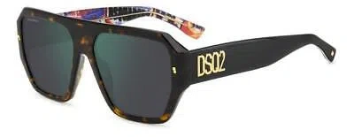 Pre-owned Dsquared2 Sunglasses D2 0128/s 2vm/mt Havana Green Man