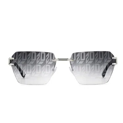 Dsquared2 Sunglasses D2 0173/s 010 Black/grey Monogram Men In Multi