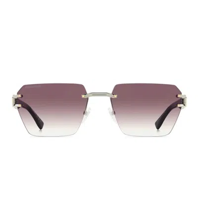 Dsquared2 Sunglasses D2 0173/s I20 Black/pink Smoky Men In Silver