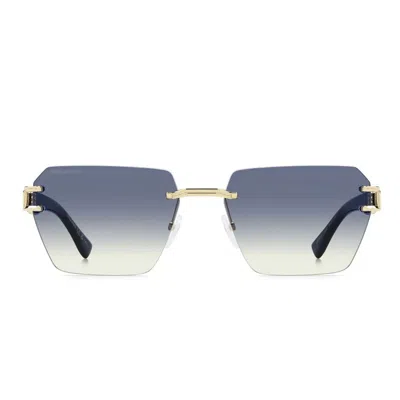 Dsquared2 Sunglasses D2 0173/s J5 G Gold/blue Gradient Men's