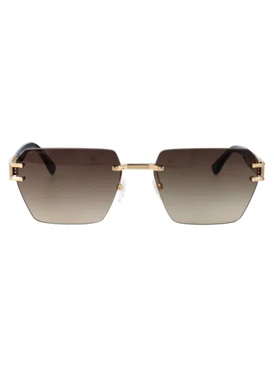Dsquared2 Gold Metal Sunglasses In Brown