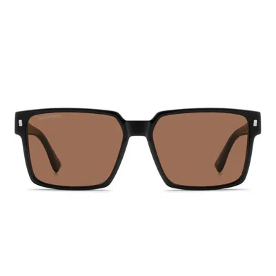 Dsquared2 Sunglasses D2 0202/g/s 80770 Black/brown Men