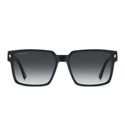 Dsquared2 D2 0202/g/s Asian Fit Pjp/9o Men's Sunglasses  Size 58 In Metallic