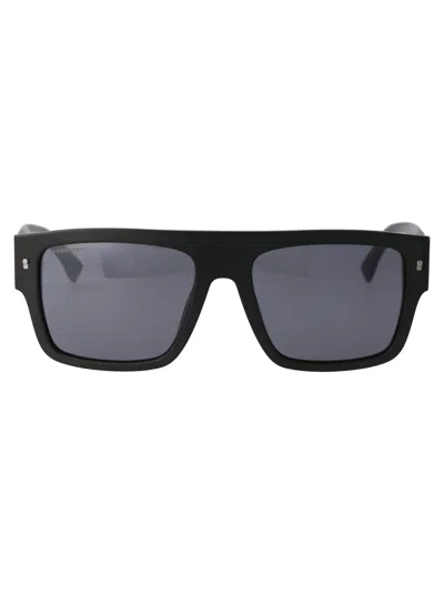 Dsquared2 Rectangle-frame Tinted Sunglasses In Black
