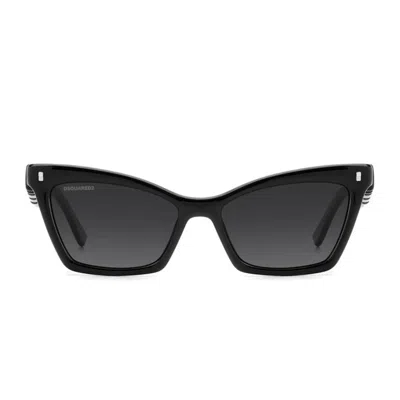 Dsquared2 Sunglasses Icon 0026/s 8079 O Black/dark Gray Women