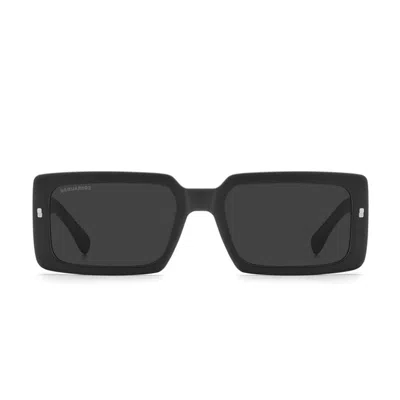 Dsquared2 Sunglasses Icon 0029/s 003 Ir Matte Black/smoky Gray Men