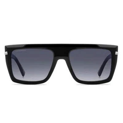 Dsquared2 Sunglasses Icon 0177/s 807 Black/blue Gradient Men