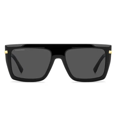 Dsquared2 Sunglasses Icon 0177/s 807 Ir Black/grey Men