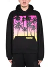 Dsquared2 Palm-tree Print Cotton Hoodie