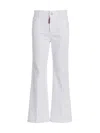 Dsquared2 'wide Leg Cropped' Jeans In White