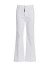Dsquared2 White Bull Cropped Jeans In White
