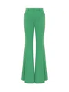 Dsquared2 Cut-out Mesh Detail Flared Trousers In Green