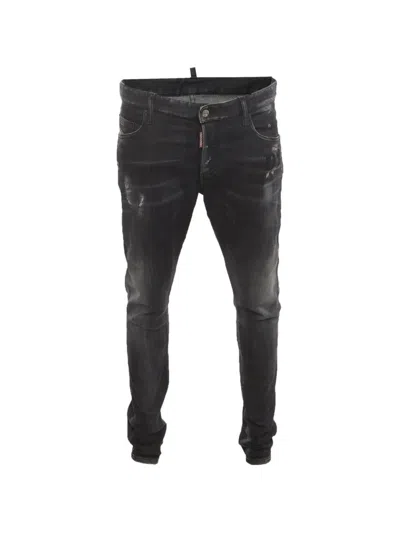 Pre-owned Dsquared2 Super Twinky Distressed Jeans In Black