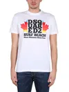 Dsquared2 White T-shirt With Logo Print On Chest