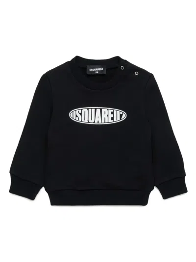 Dsquared2 Babies' Surf Cotton Sweatshirt In Black