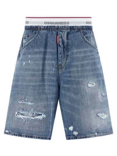 Dsquared2 Surfer Bermuda Shorts In Blue