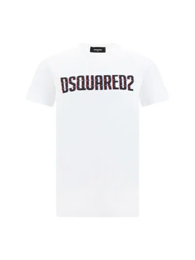 Dsquared2 Surfer Gang Rave Slouch T-shirt In White