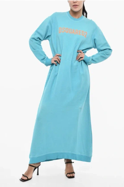 Dsquared2 Sweat Maxi Dress With Contrast Logo