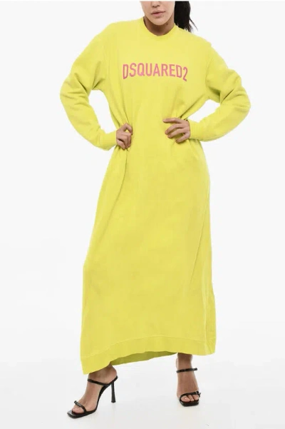Dsquared2 Sweat Maxi Dress With Contrast Logo