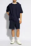 Dsquared2 Navy Blue Cotton Relax Fit Bermuda Shorts In Navy Blue