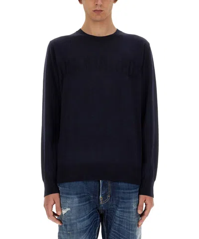 Dsquared2 Wool Jersey In Blue