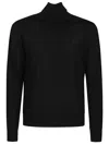 Dsquared2 Virgin Wool Turtleneck Sweater In Black