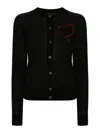 Dsquared2 Knitwear Heart Detail Long Sleeves In Black