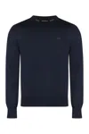 Dsquared2 Crew-neck Wool Sweater In Blue