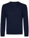 Dsquared2 Navy Blue Wool And Cashmere Knit Sweater In Blue