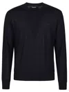Dsquared2 Navy Blue Wool And Cashmere Knit Sweater In Blue