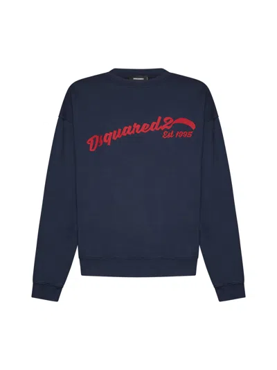 Dsquared2 Sweater In Blue Navy