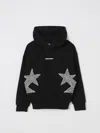 Dsquared2 Sweatshirt With Mesh And Crystals Stars In Black