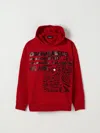 Dsquared2 Graphic-print Cotton Hoodie In Red