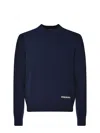 Dsquared2 Crewneck Knit Sweater In Blue
