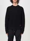 Dsquared2 Navy Blue Turtleneck Sweater In Wool In Black