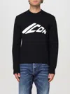 Dsquared2 Icon Logo-print Virgin Wool Jumper In Black