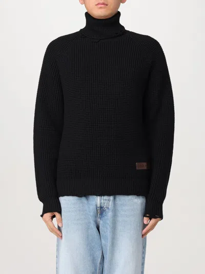 Dsquared2 Man Turtleneck Black Size L Wool In Schwarz